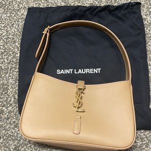 Authentic Yves Saint Laurent Le 5 à 7 monogram-plaque shoulder bag
